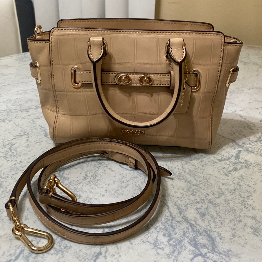 Coach Mini Blake Carryall in Croc Embossed Leather